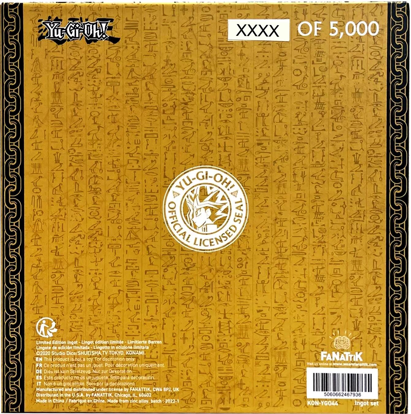 24k Gold-Plated Ingot Set - Exodia The Forbidden One (Limited Edition) | Galaxy Games LLC