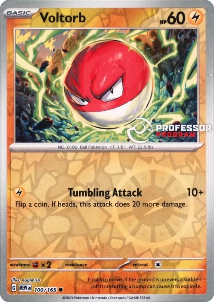 Voltorb (100/165) [Professor Program Promos] | Galaxy Games LLC