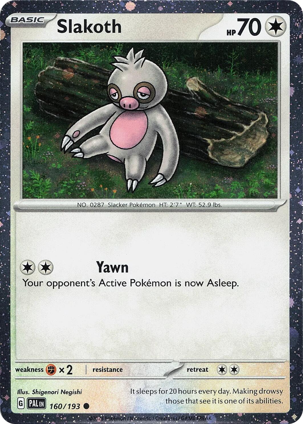 Slakoth (160/193) (Cosmos Holo) [Scarlet & Violet: Paldea Evolved] | Galaxy Games LLC
