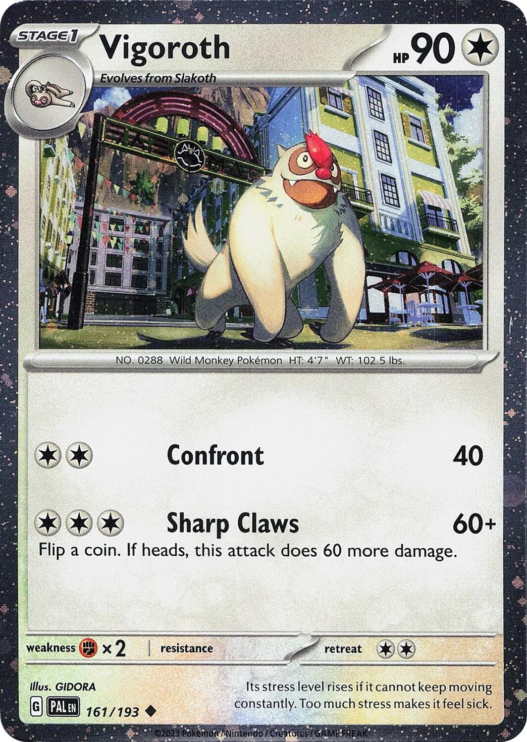 Vigoroth (161/193) (Cosmos Holo) [Scarlet & Violet: Paldea Evolved] | Galaxy Games LLC