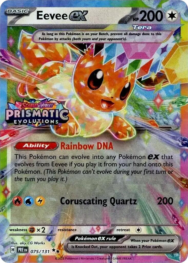 Eevee ex (075/131) (Prismatic Evolutions Stamp) [Scarlet & Violet: Prismatic Evolutions] | Galaxy Games LLC