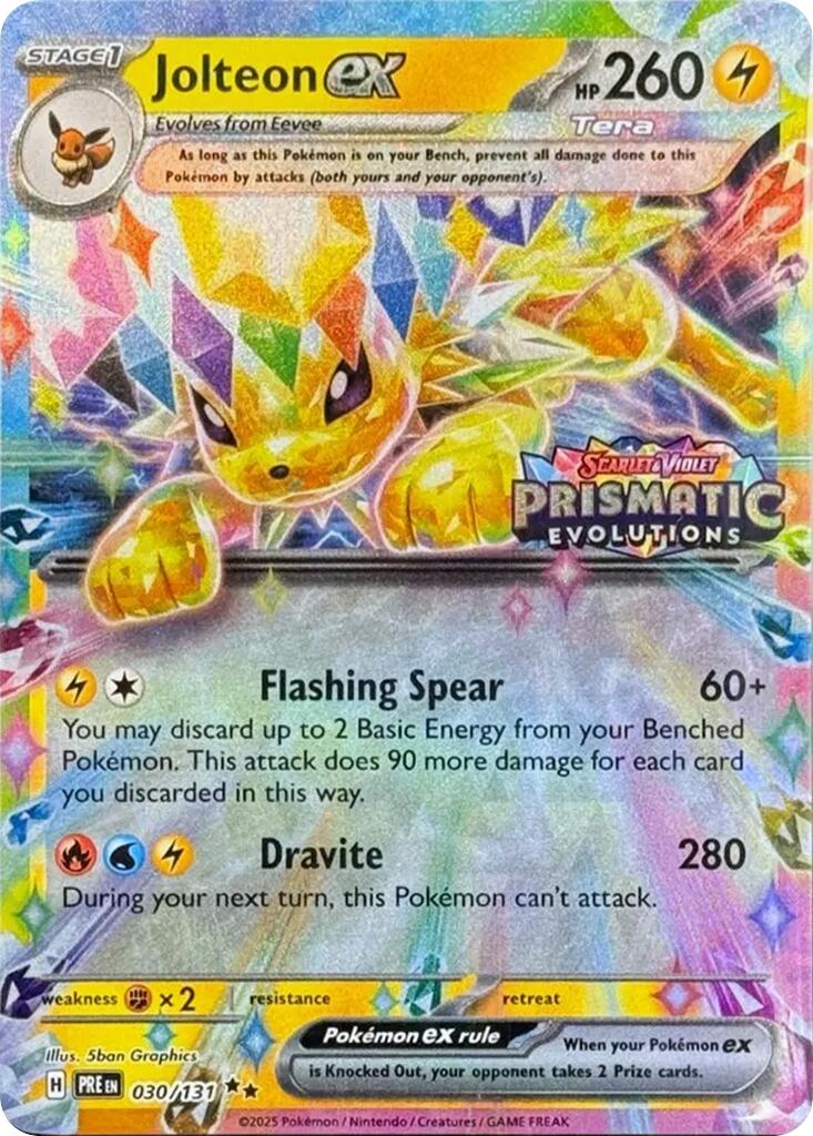 Jolteon ex (030/131) (Prismatic Evolutions Stamp) [Scarlet & Violet: Prismatic Evolutions] | Galaxy Games LLC