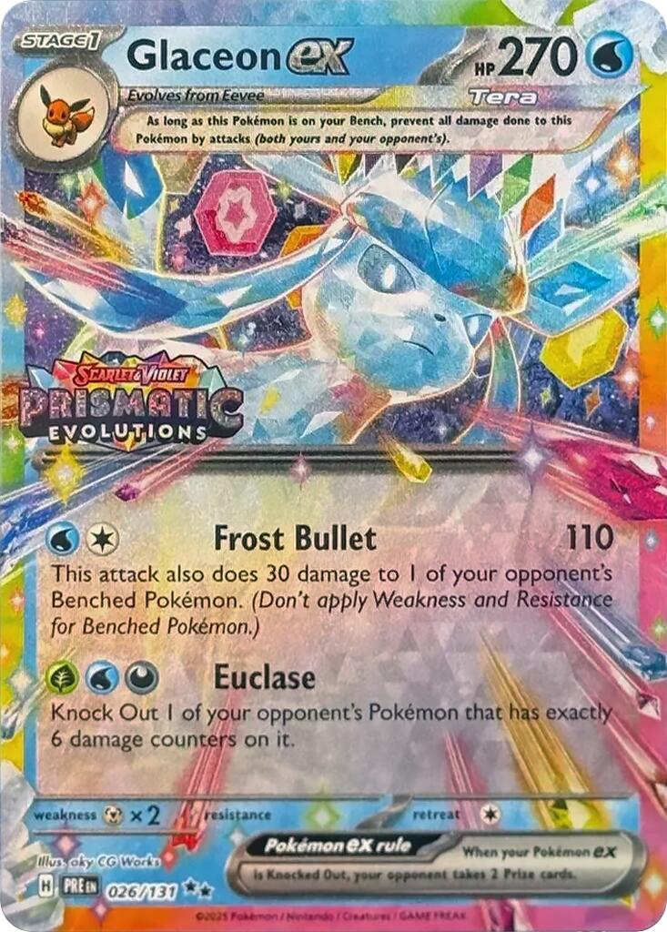 Glaceon ex (026/131) (Prismatic Evolutions Stamp) [Scarlet & Violet: Prismatic Evolutions] | Galaxy Games LLC