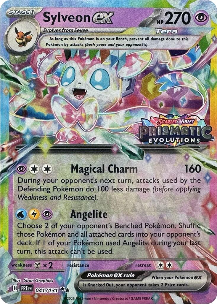 Sylveon ex (041/131) (Prismatic Evolutions Stamp) [Scarlet & Violet: Prismatic Evolutions] | Galaxy Games LLC