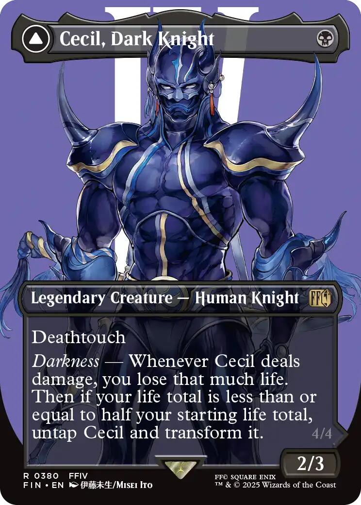 Cecil, Dark Knight // Cecil, Redeemed Paladin (Borderless) [FINAL FANTASY] | Galaxy Games LLC