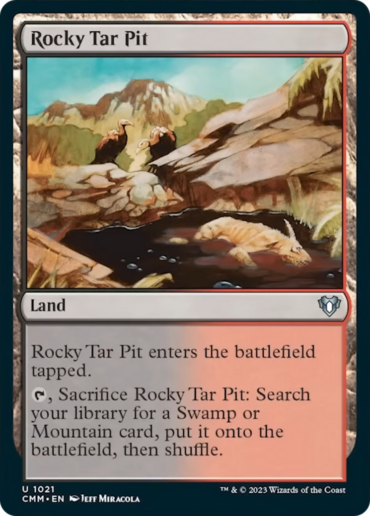 Rocky Tar Pit [Commander Masters] | Galaxy Games LLC