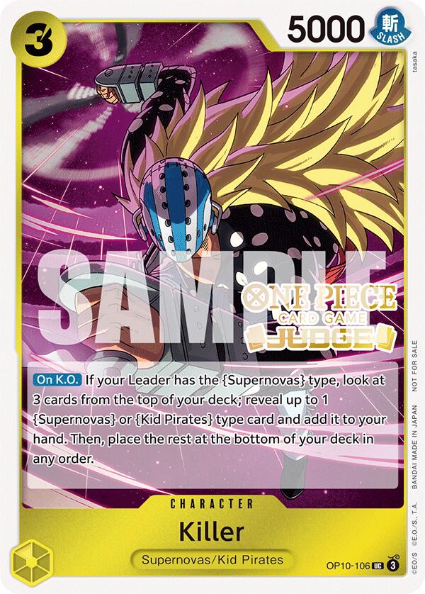 Killer (Judge Pack Vol. 5) [One Piece Promotion Cards] | Galaxy Games LLC