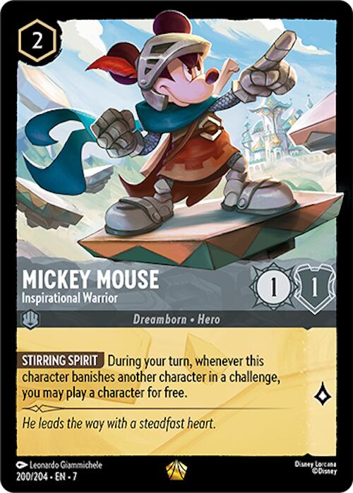 Mickey Mouse - Inspirational Warrior (200/204) [Archazia's Island] | Galaxy Games LLC