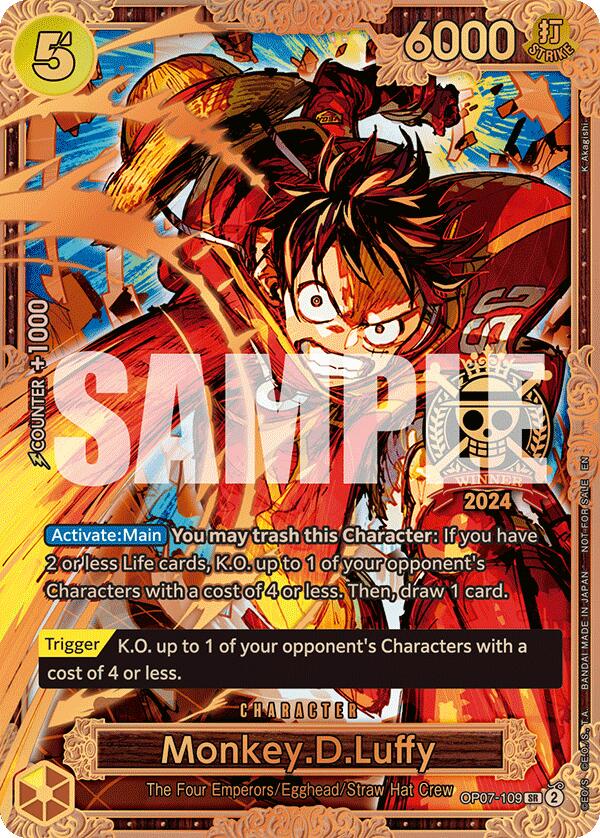 Monkey.D.Luffy (Championship 2024 World Final 3rd Place) [One Piece Promotion Cards] | Galaxy Games LLC