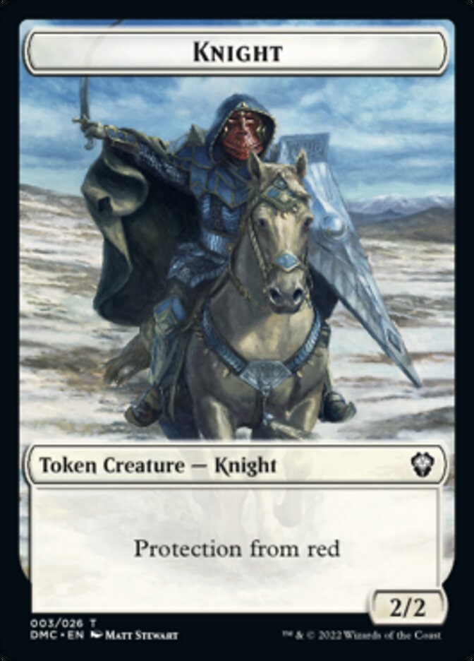 Zombie Knight // Knight Double-Sided Token [Dominaria United Commander Tokens] | Galaxy Games LLC