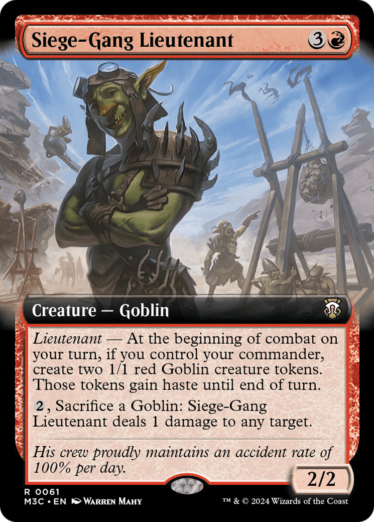 Siege-Gang Lieutenant (Extended Art) [Modern Horizons 3 Commander] | Galaxy Games LLC