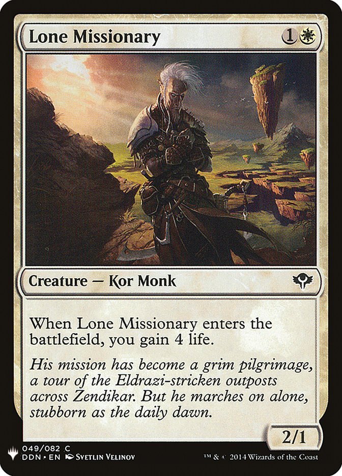 Lone Missionary [Mystery Booster] | Galaxy Games LLC