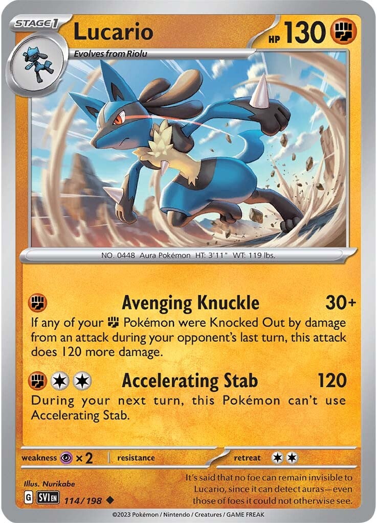 Lucario (114/198) [Scarlet & Violet: Base Set] | Galaxy Games LLC