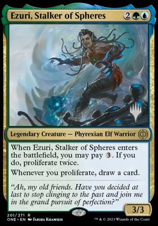 Ezuri, Stalker of Spheres (Promo Pack) [Phyrexia: All Will Be One Promos] | Galaxy Games LLC