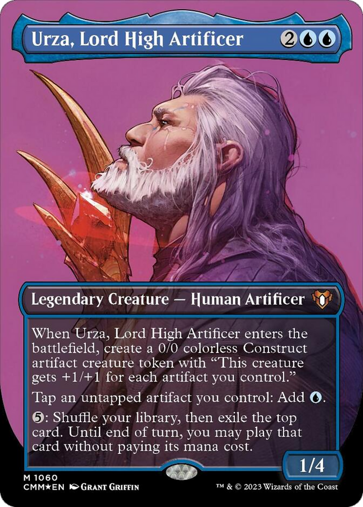 Urza, Lord High Artificer (Borderless Textured Foil Frame Break) [Commander Masters] | Galaxy Games LLC
