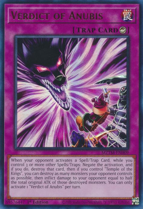 Verdict of Anubis [MZTM-EN009] Ultra Rare | Galaxy Games LLC