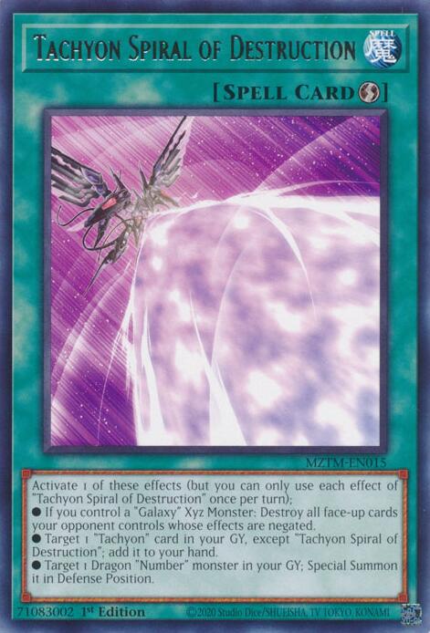 Tachyon Spiral of Destruction [MZTM-EN015] Rare | Galaxy Games LLC