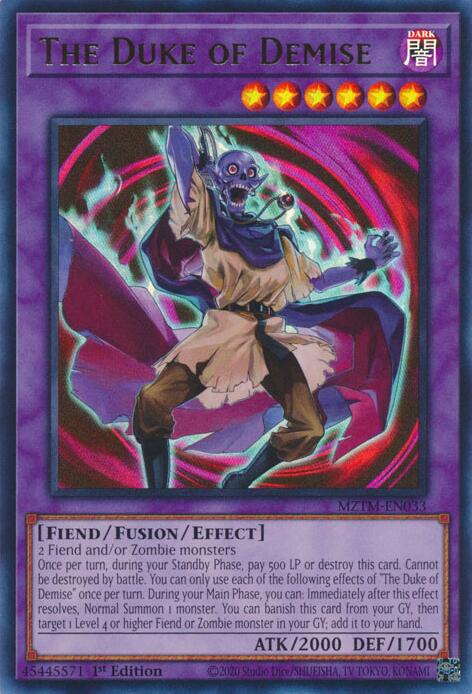 The Duke of Demise [MZTM-EN033] Ultra Rare | Galaxy Games LLC