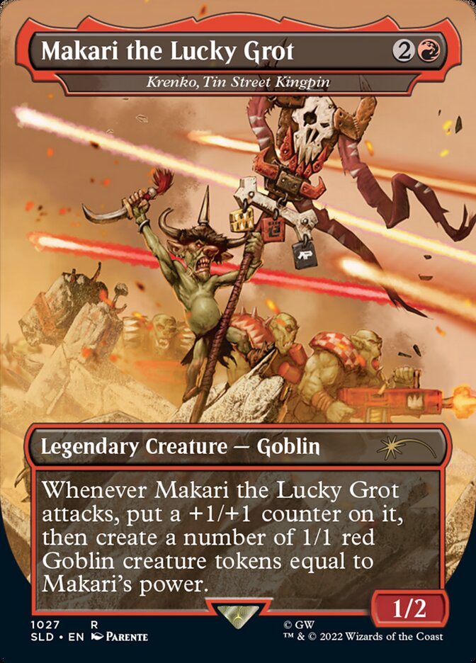 Makari the Lucky Grot - Krenko, Tin Street Kingpin (Borderless) [Secret Lair Drop Series] | Galaxy Games LLC