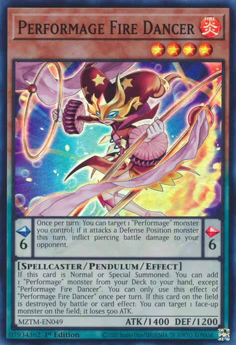 Performage Fire Dancer [MZTM-EN049] Super Rare | Galaxy Games LLC