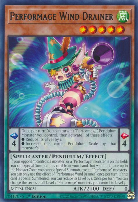 Performage Wind Drainer [MZTM-EN051] Rare | Galaxy Games LLC