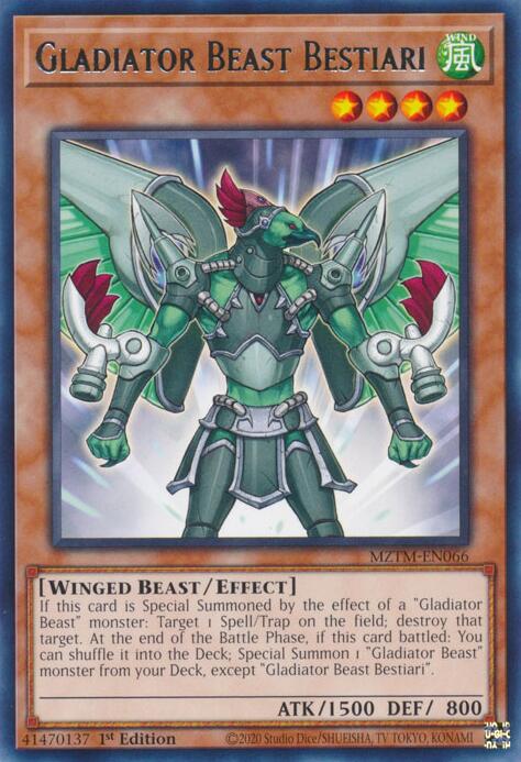 Gladiator Beast Bestiari [MZTM-EN066] Rare | Galaxy Games LLC