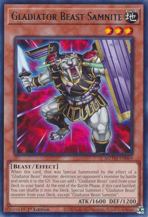 Gladiator Beast Samnite [MZTM-EN069] Rare | Galaxy Games LLC