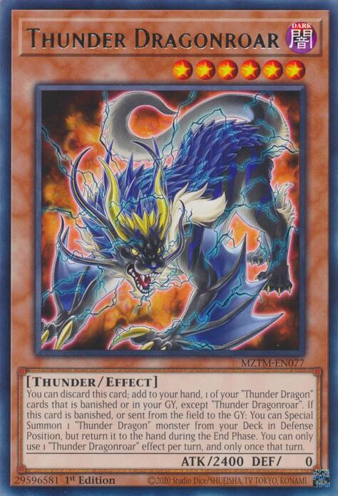 Thunder Dragonroar [MZTM-EN077] Rare | Galaxy Games LLC