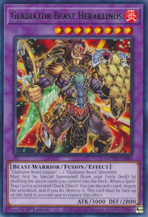 Gladiator Beast Heraklinos [MZTM-EN084] Rare | Galaxy Games LLC