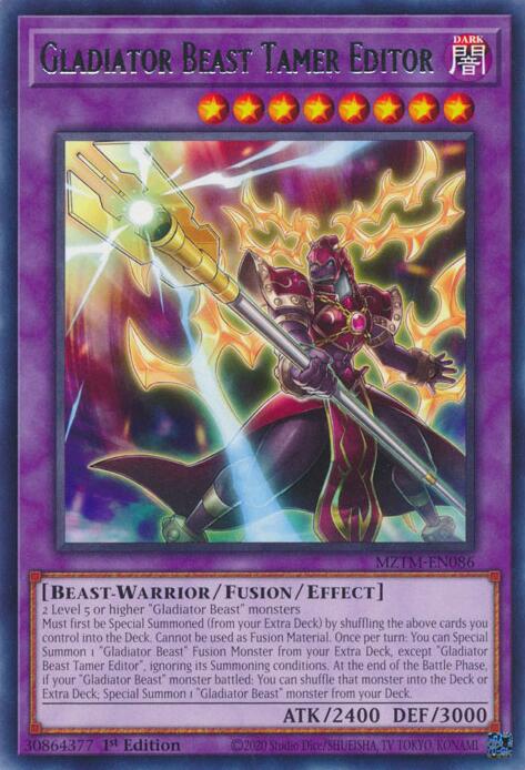 Gladiator Beast Tamer Editor [MZTM-EN086] Rare | Galaxy Games LLC