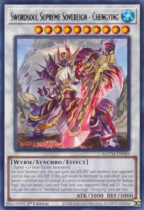 Swordsoul Supreme Sovereign - Chengying [MZTM-EN089] Rare | Galaxy Games LLC