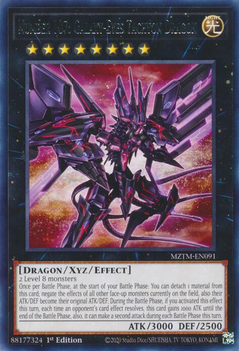 Number 107: Galaxy-Eyes Tachyon Dragon [MZTM-EN091] Rare | Galaxy Games LLC