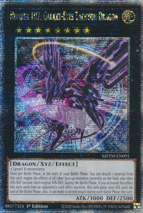 Number 107: Galaxy-Eyes Tachyon Dragon (Quarter Century Secret Rare) [MZTM-EN091] Quarter Century Secret Rare | Galaxy Games LLC