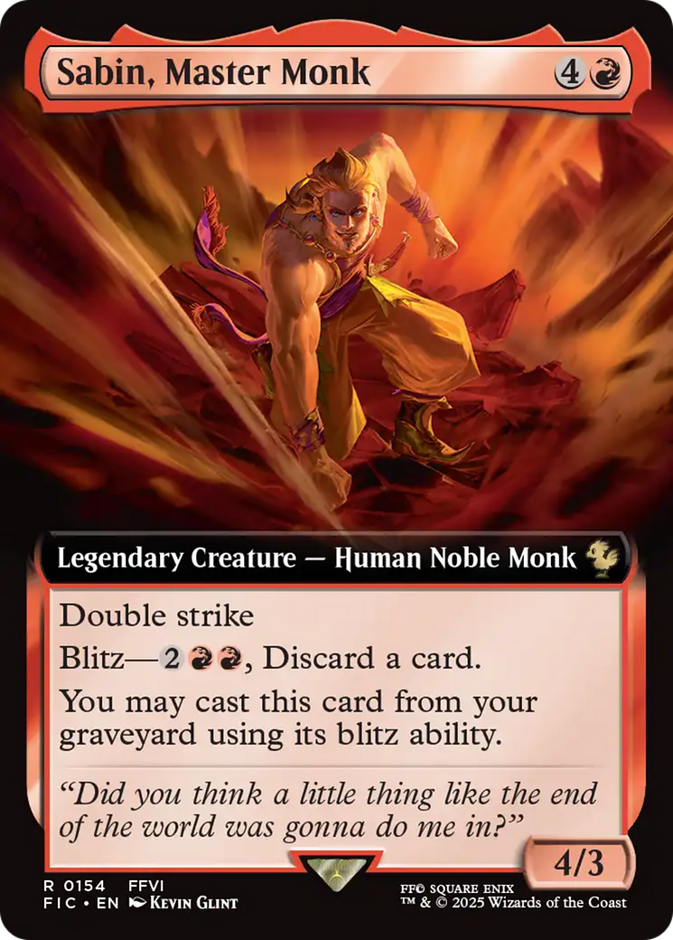 Sabin, Master Monk (Extended Art) [FINAL FANTASY Commander] | Galaxy Games LLC