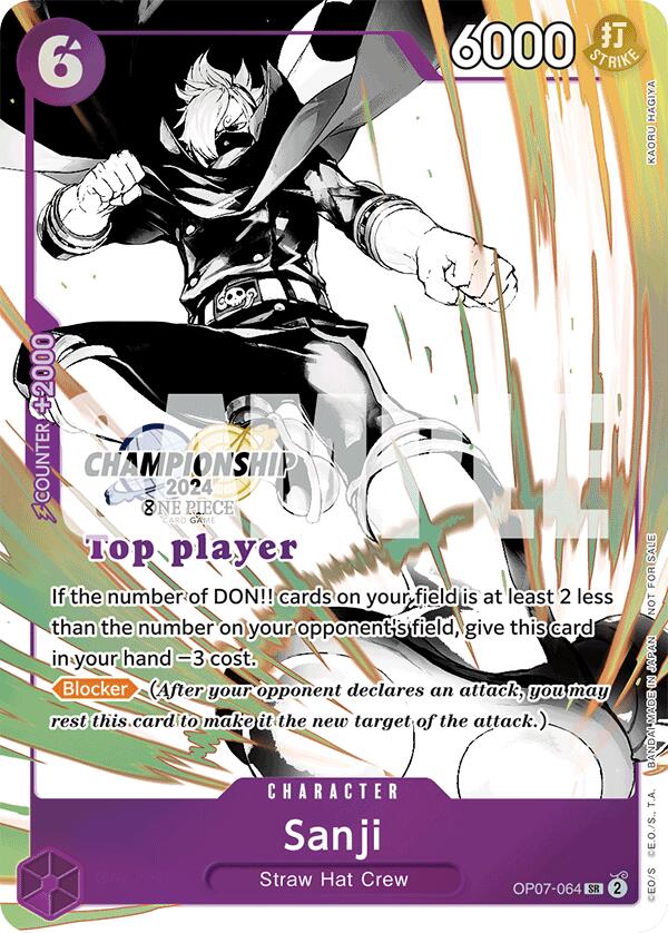 Sanji (Championship 2024 Top Player Pack Vol. 2) [One Piece Promotion Cards] | Galaxy Games LLC