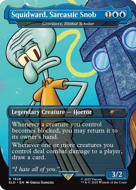 Squidward, Sarcastic Snob - Grazilaxx, Illithid Scholar [Secret Lair Drop Series] | Galaxy Games LLC