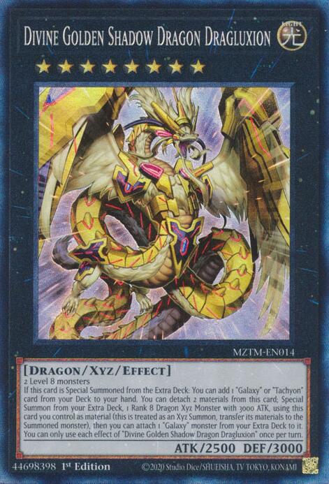 Divine Golden Shadow Dragon Dragluxion (Collector's Rare) [MZTM-EN014] Collector's Rare | Galaxy Games LLC