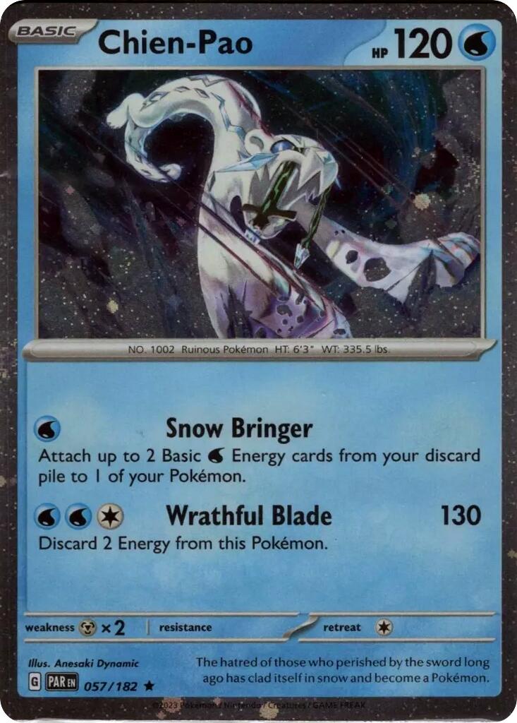 Chien-Pao (057/182) (Cosmos Holo) [Scarlet & Violet: Paradox Rift] | Galaxy Games LLC