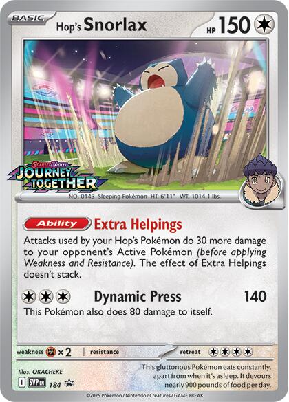 Hop's Snorlax (184) [Scarlet & Violet: Black Star Promos] | Galaxy Games LLC