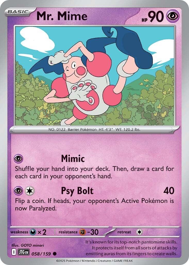 Mr. Mime (058/159) [Scarlet & Violet: Journey Together] | Galaxy Games LLC
