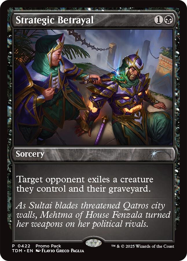 Strategic Betrayal [Tarkir: Dragonstorm Promos] | Galaxy Games LLC