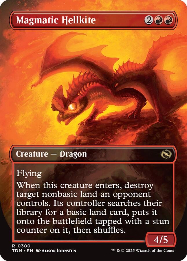Magmatic Hellkite (Borderless) [Tarkir: Dragonstorm] | Galaxy Games LLC