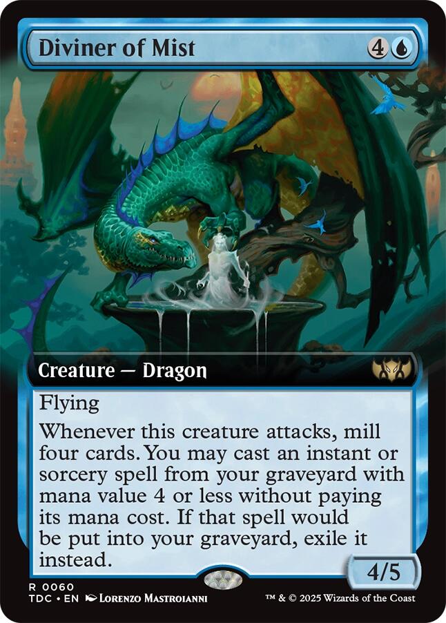 Diviner of Mist (Extended Art) [Tarkir: Dragonstorm Commander] | Galaxy Games LLC