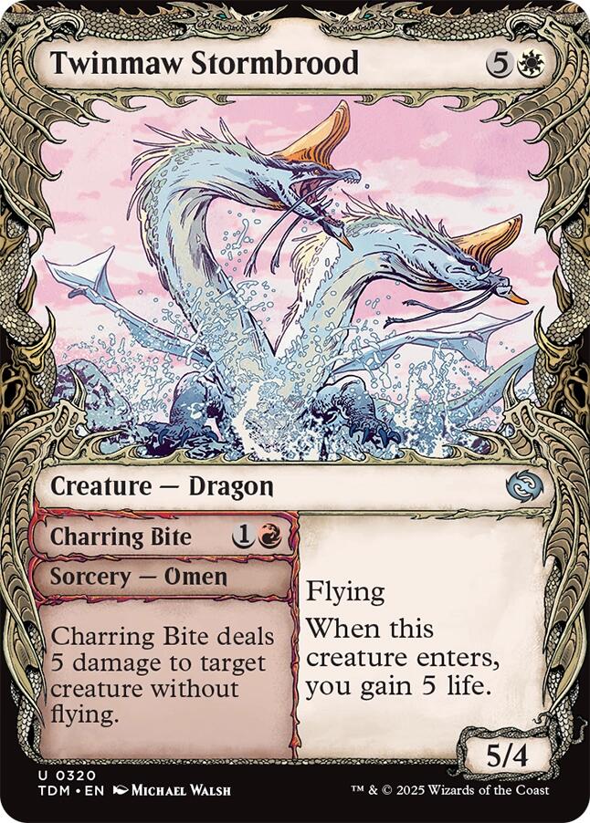 Twinmaw Stormbrood (Showcase) [Tarkir: Dragonstorm] | Galaxy Games LLC