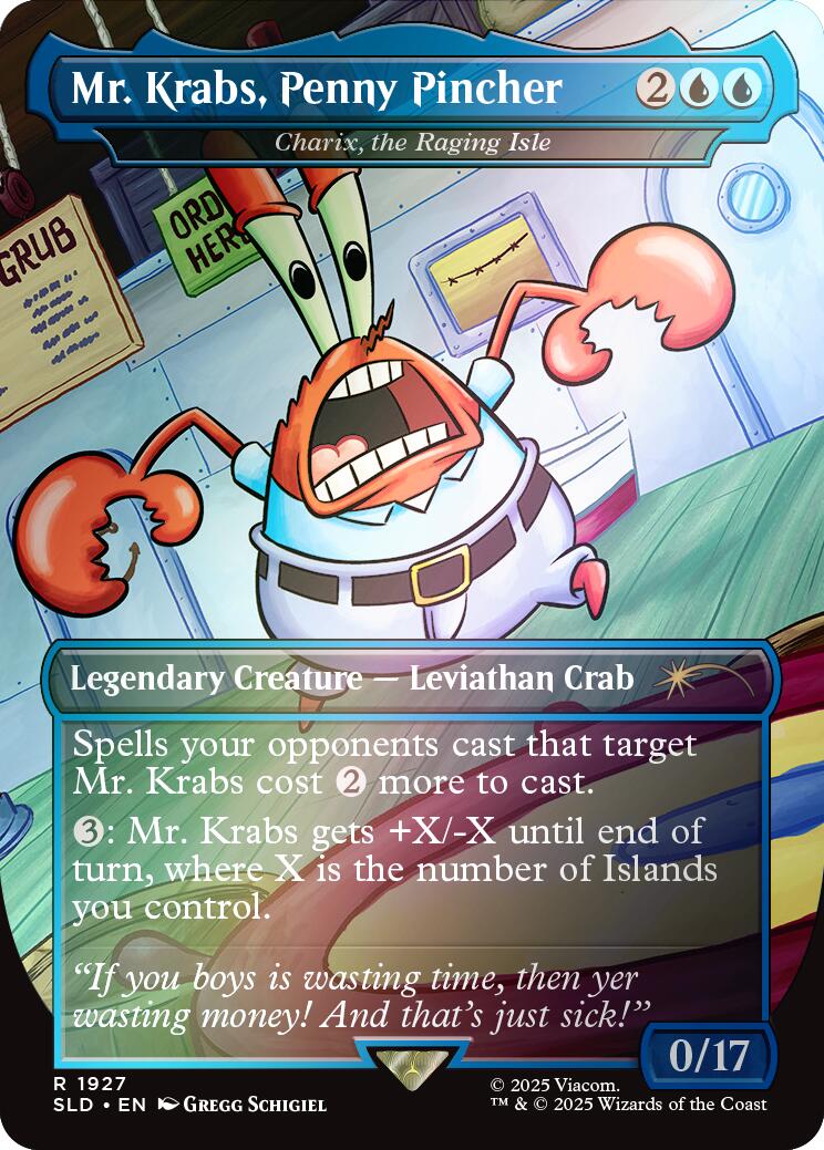 Mr. Krabs, Penny Pincher - Charix, the Raging Isle (Rainbow Foil) [Secret Lair Drop Series] | Galaxy Games LLC