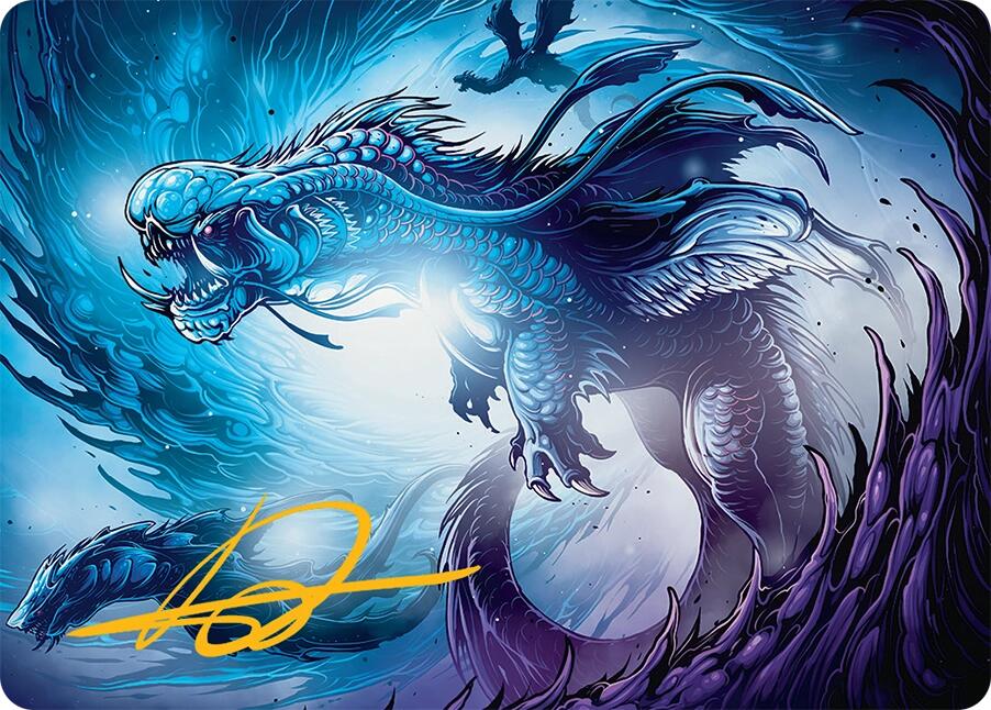 Roiling Dragonstorm Art Card (33/54) (Gold-Stamped Signature) [Tarkir: Dragonstorm Art Series] | Galaxy Games LLC