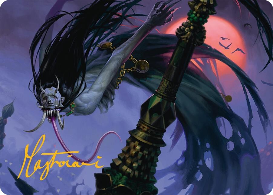 Qarsi Revenant Art Card (12/54) (Gold-Stamped Signature) [Tarkir: Dragonstorm Art Series] | Galaxy Games LLC