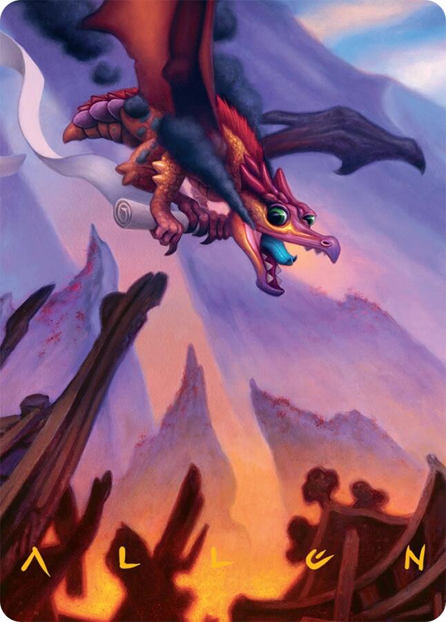 Scavenger Regent Art Card (45/54) (Gold-Stamped Signature) [Tarkir: Dragonstorm Art Series] | Galaxy Games LLC