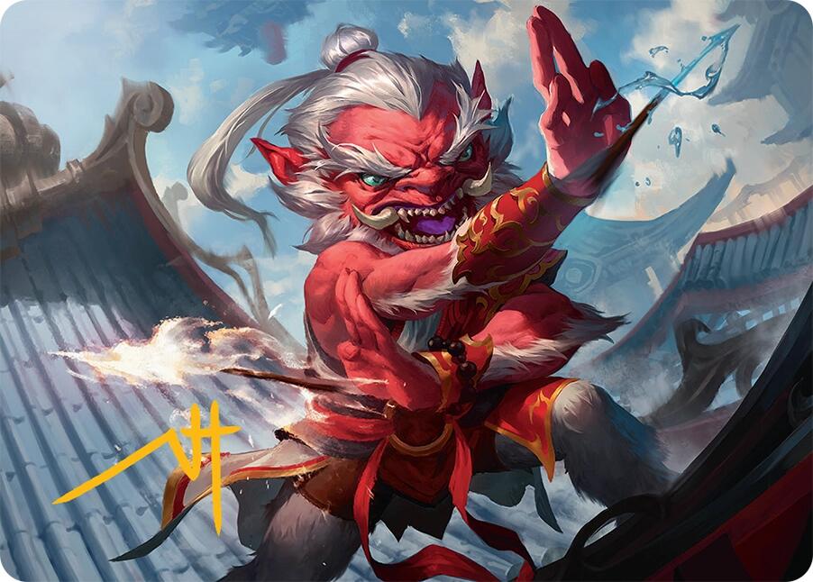 Devoted Duelist Art Card (15/54) (Gold-Stamped Signature) [Tarkir: Dragonstorm Art Series] | Galaxy Games LLC