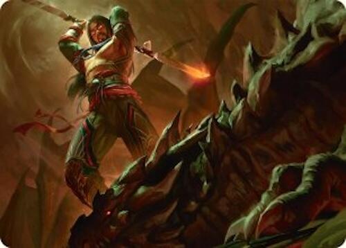Sarkhan's Resolve Art Card (18/54) [Tarkir: Dragonstorm Art Series] | Galaxy Games LLC